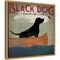 Black Dog Canoe Co (square) by Ryan Fowler Canvas Wall Art Print Framed